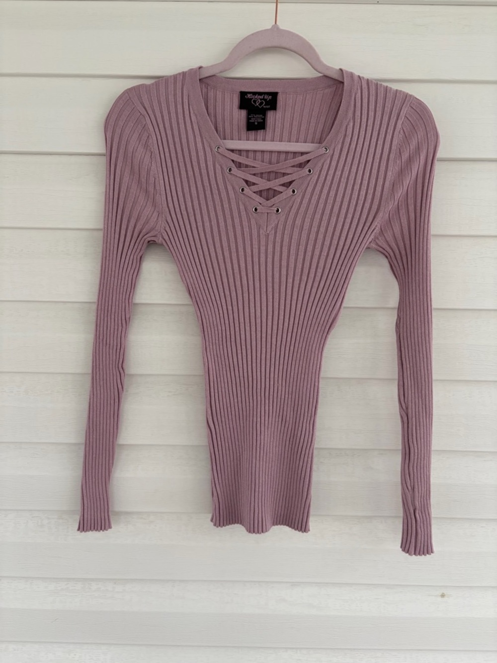 ✨ 3 for $15 Bundle Deal ✨ Hooked Up by IOT Light Purple Ribbed Top
